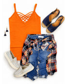 Long Caged Cami - Orange-cami-privityboutique-Privity Boutique, Women’s Fashion Boutique in Mesa, Arizona