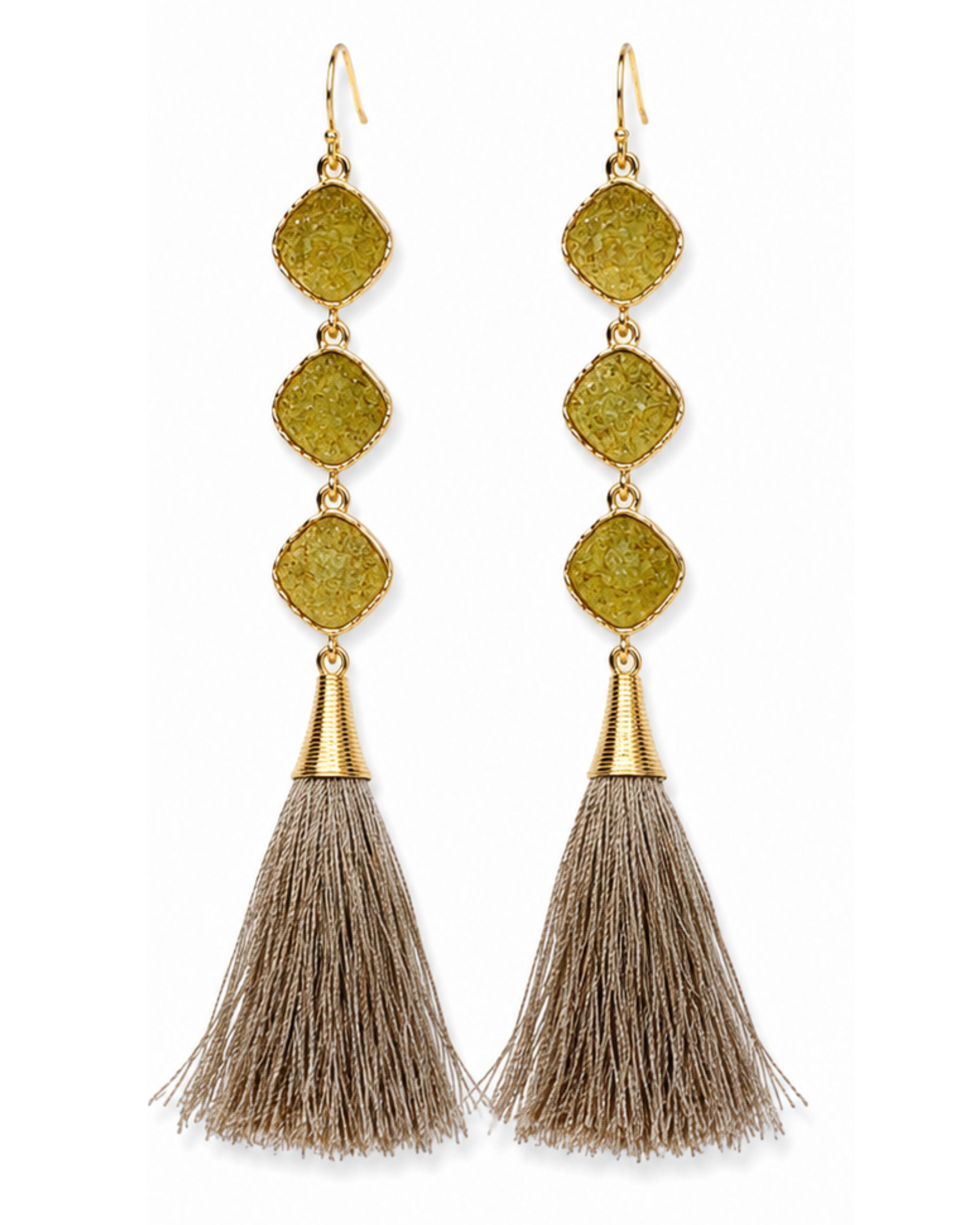 Drops Of Druzy Tassel Earrings-Earrings-privityboutique-Privity Boutique, Women’s Fashion Boutique in Mesa, Arizona