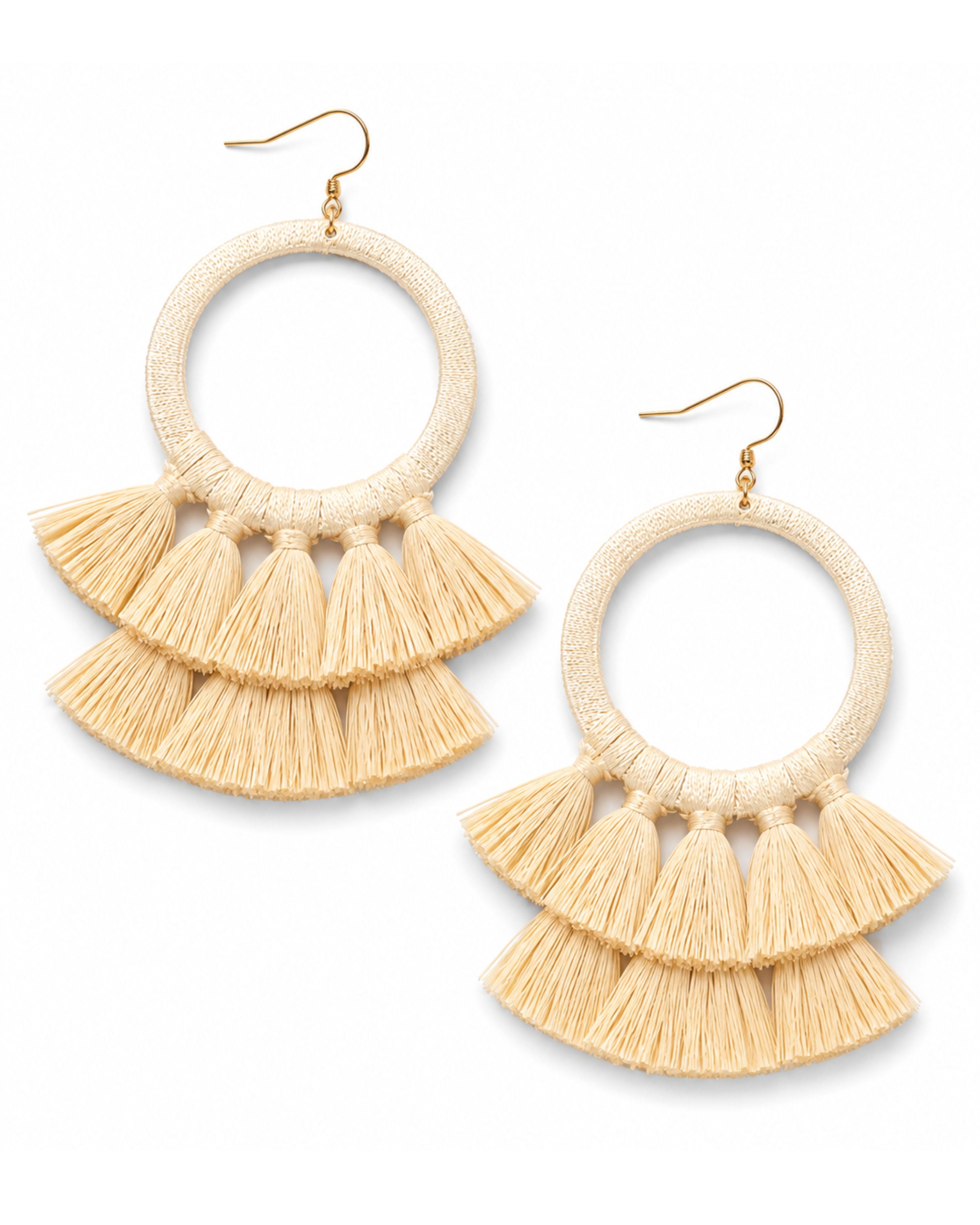 Making Statements Tassel Earrings - Ivory-Earrings-privityboutique.com-Privity Boutique, Women’s Fashion Boutique in Mesa, Arizona