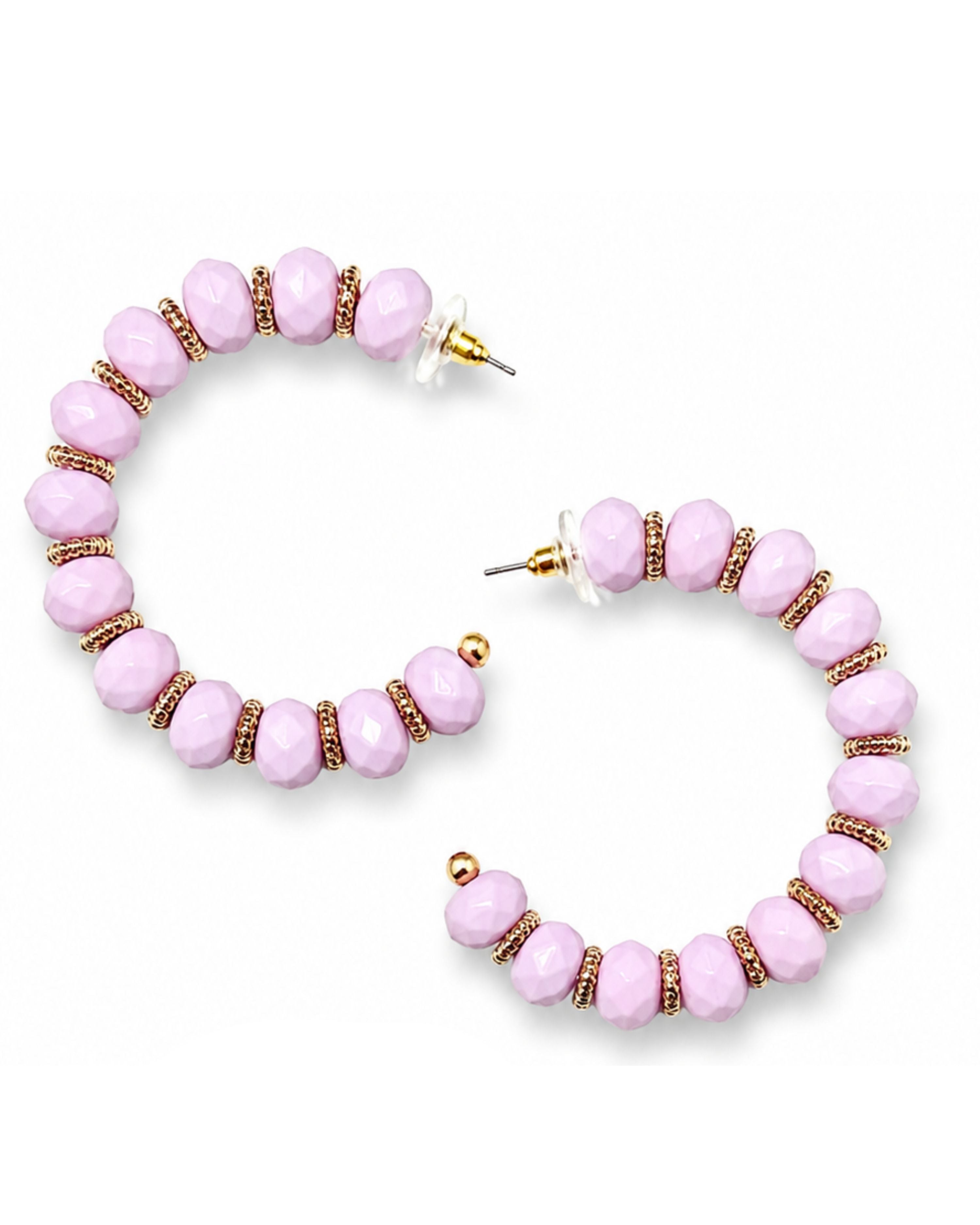 Beaded Hoop Earrings-earrings-privityboutique-Privity Boutique, Women’s Fashion Boutique in Mesa, Arizona