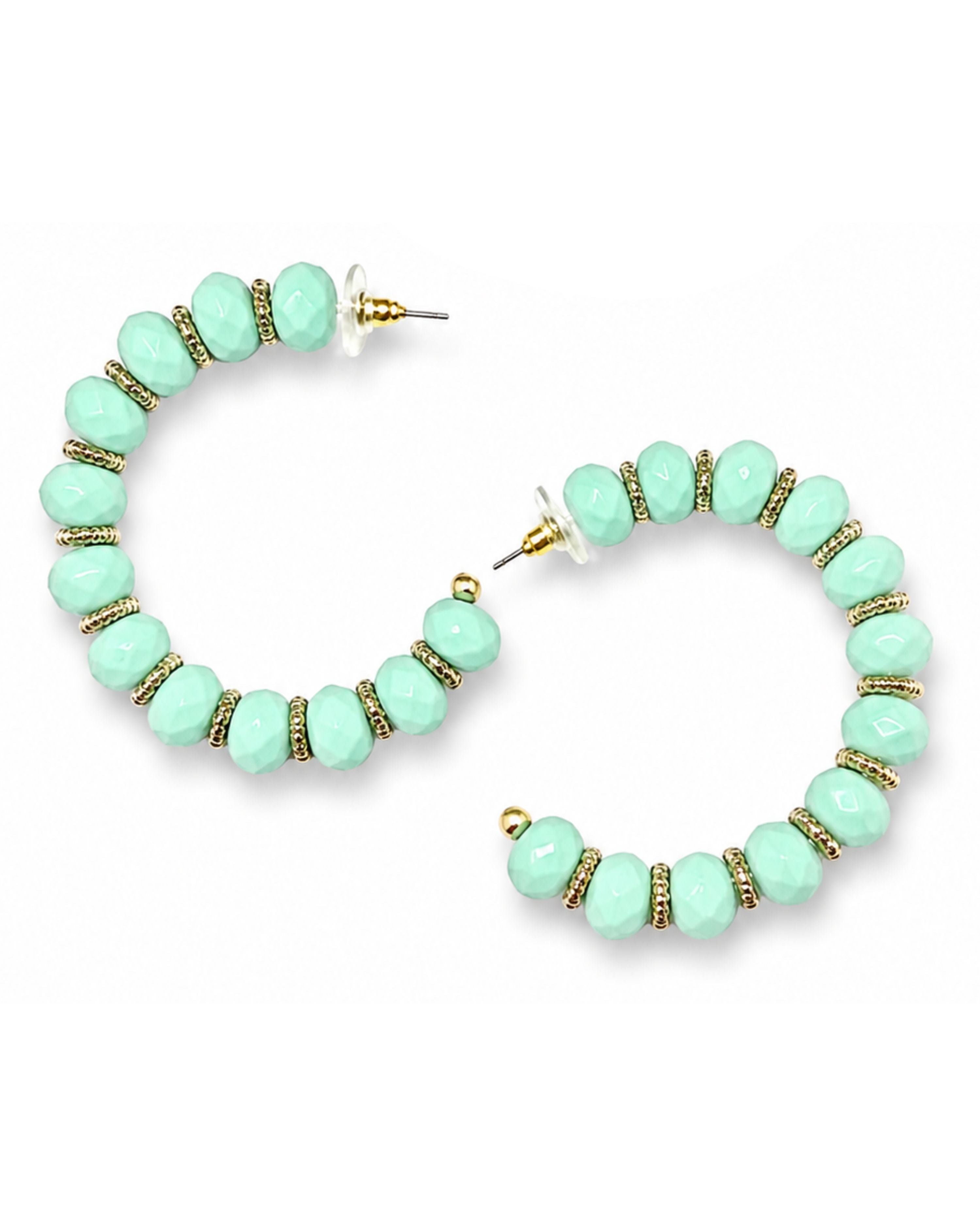 Beaded Hoop Earrings-earrings-privityboutique-Privity Boutique, Women’s Fashion Boutique in Mesa, Arizona