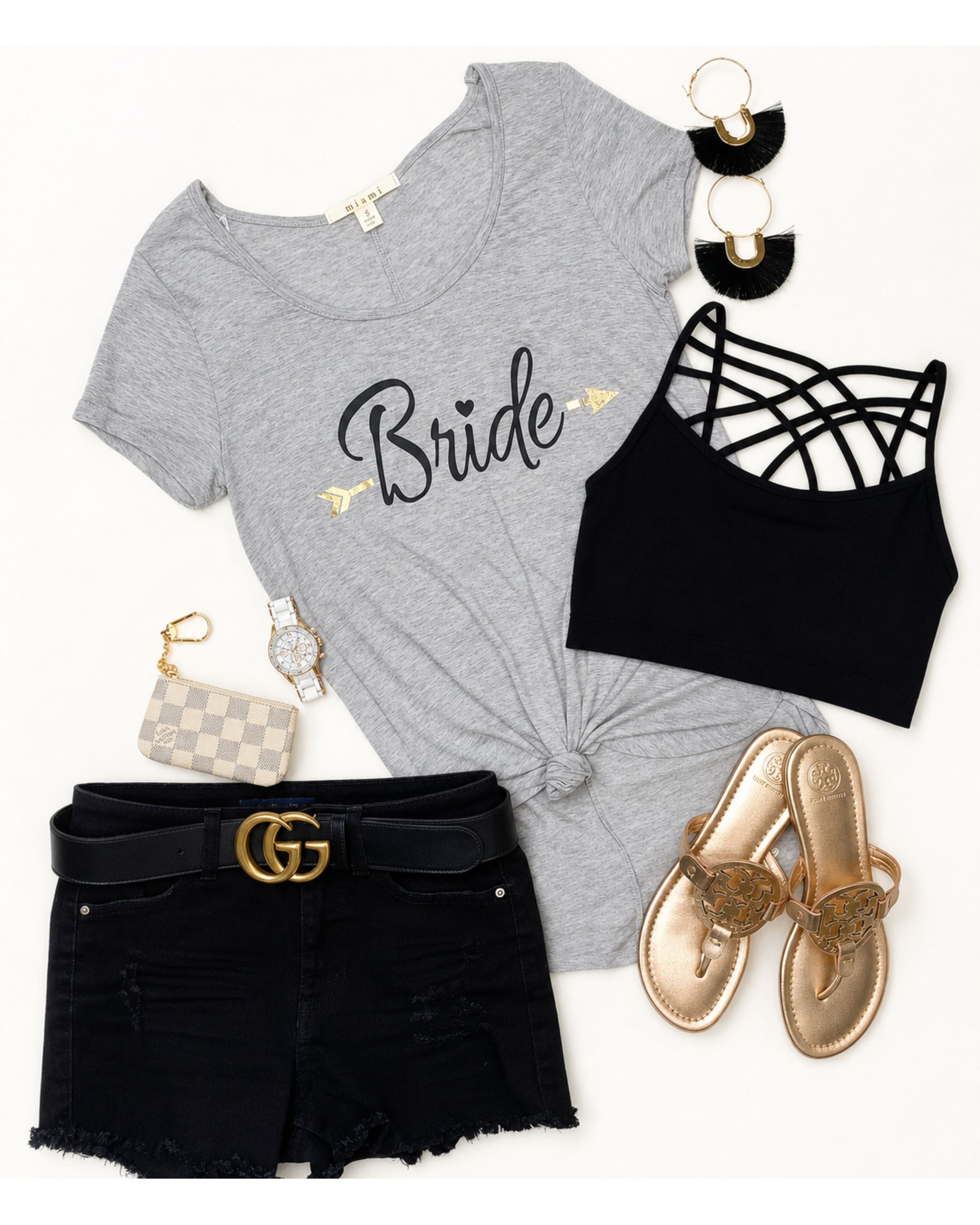 Bride Short Sleeve Graphic Tee: Grey-Top-privityboutique.com-Privity Boutique, Women’s Fashion Boutique in Mesa, Arizona