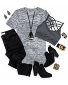 BASIC BURNOUT TEE - GREY-Top-privityboutique.com-Privity Boutique, Women’s Fashion Boutique in Mesa, Arizona