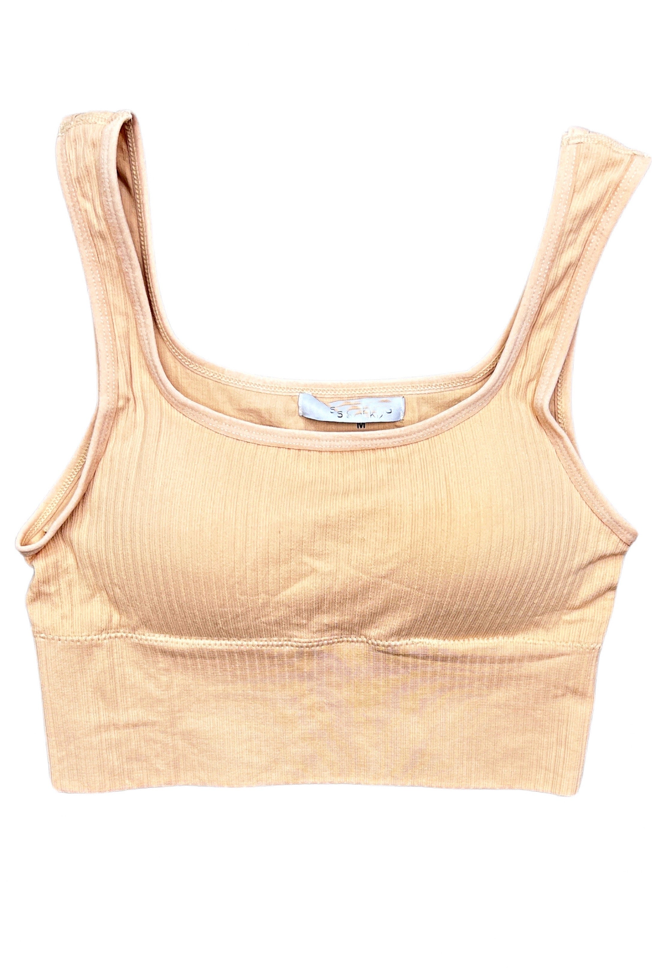 Duly Noted Ribbed Crop Top - Peach-Top-privityboutique.com-Privity Boutique, Women’s Fashion Boutique in Mesa, Arizona