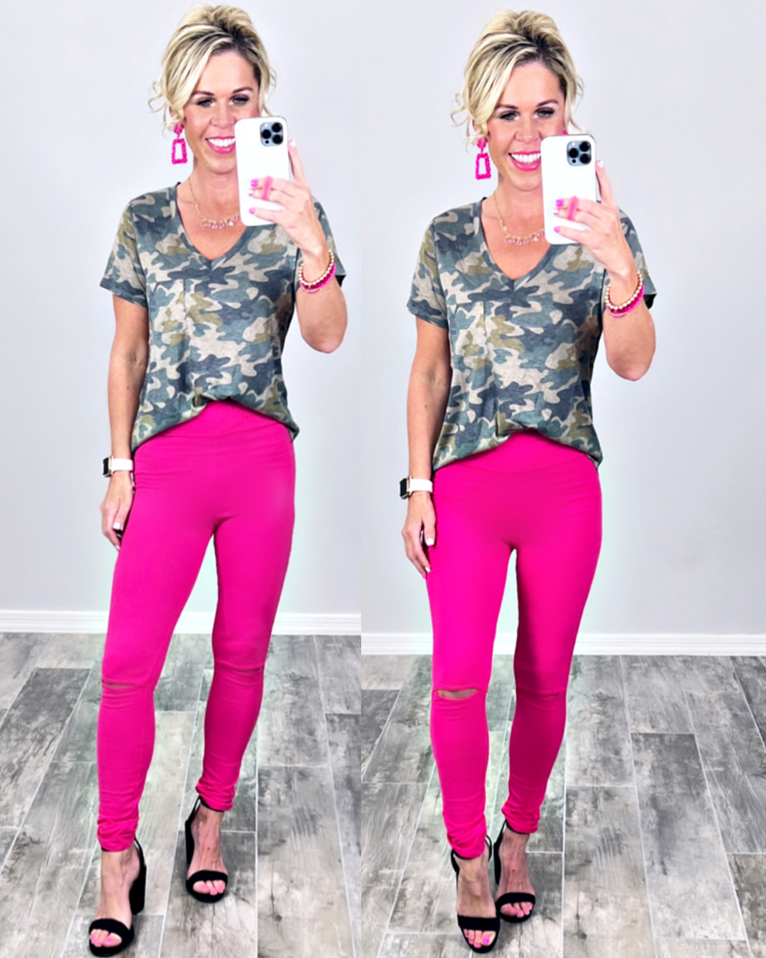 Casual in Camo Top - Light-Top-privityboutique.com-Privity Boutique, Women’s Fashion Boutique in Mesa, Arizona