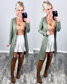 Keep Your Secrets Cardigan - Olive-Top-privityboutique.com-Privity Boutique, Women’s Fashion Boutique in Mesa, Arizona