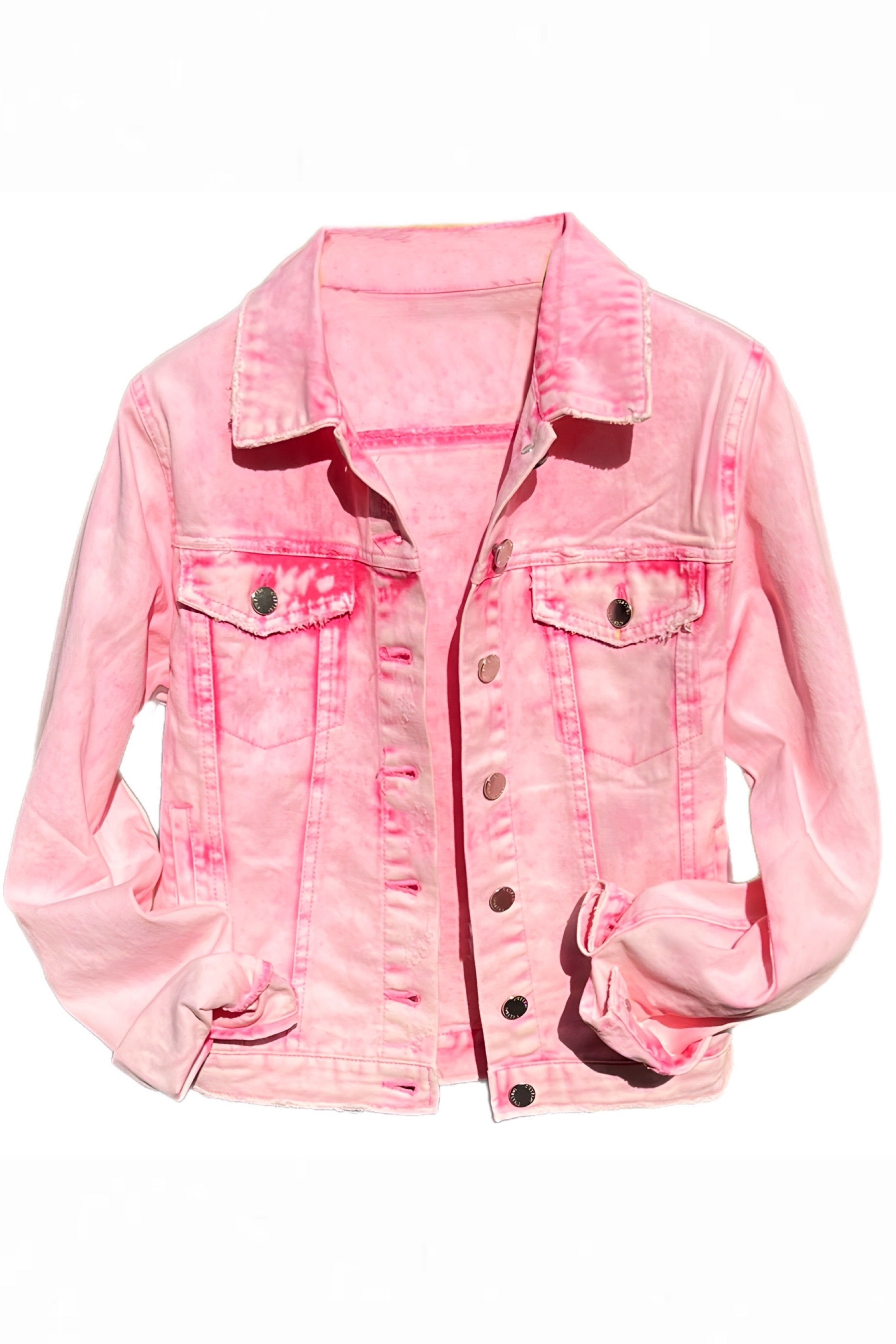 Bright Pink Washed Jacket-Top-privityboutique.com-Privity Boutique, Women’s Fashion Boutique in Mesa, Arizona