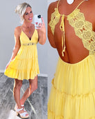 Life Is Great Lace Back Dress - Yellow-Dress-privityboutique.com-Privity Boutique, Women’s Fashion Boutique in Mesa, Arizona