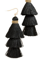 Party of Three Tassel Earrings - Black-earrings-privityboutique.com-Privity Boutique, Women’s Fashion Boutique in Mesa, Arizona