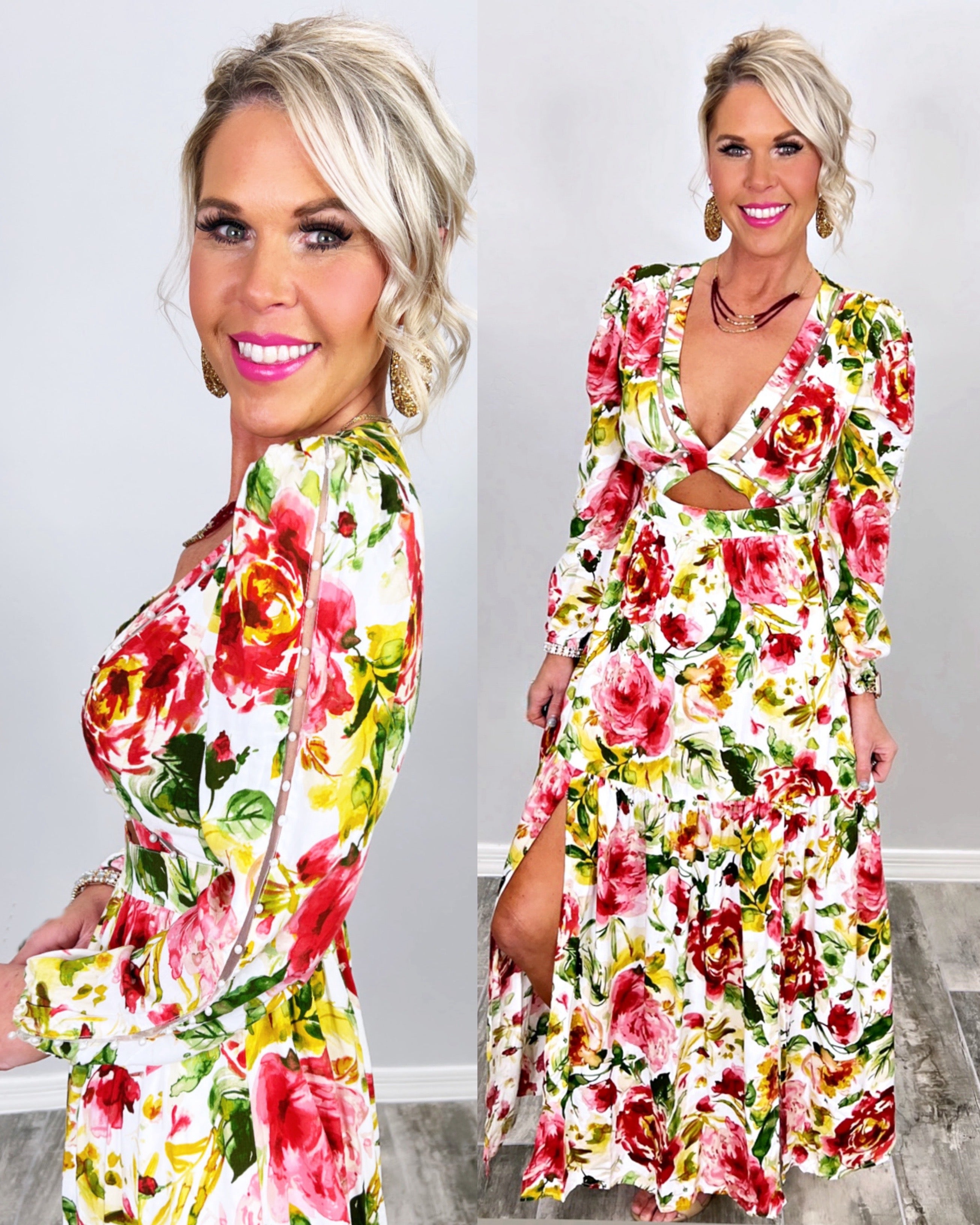 Where I Want To Be Floral Maxi Dress-Dress-privityboutique.com-Privity Boutique, Women’s Fashion Boutique in Mesa, Arizona