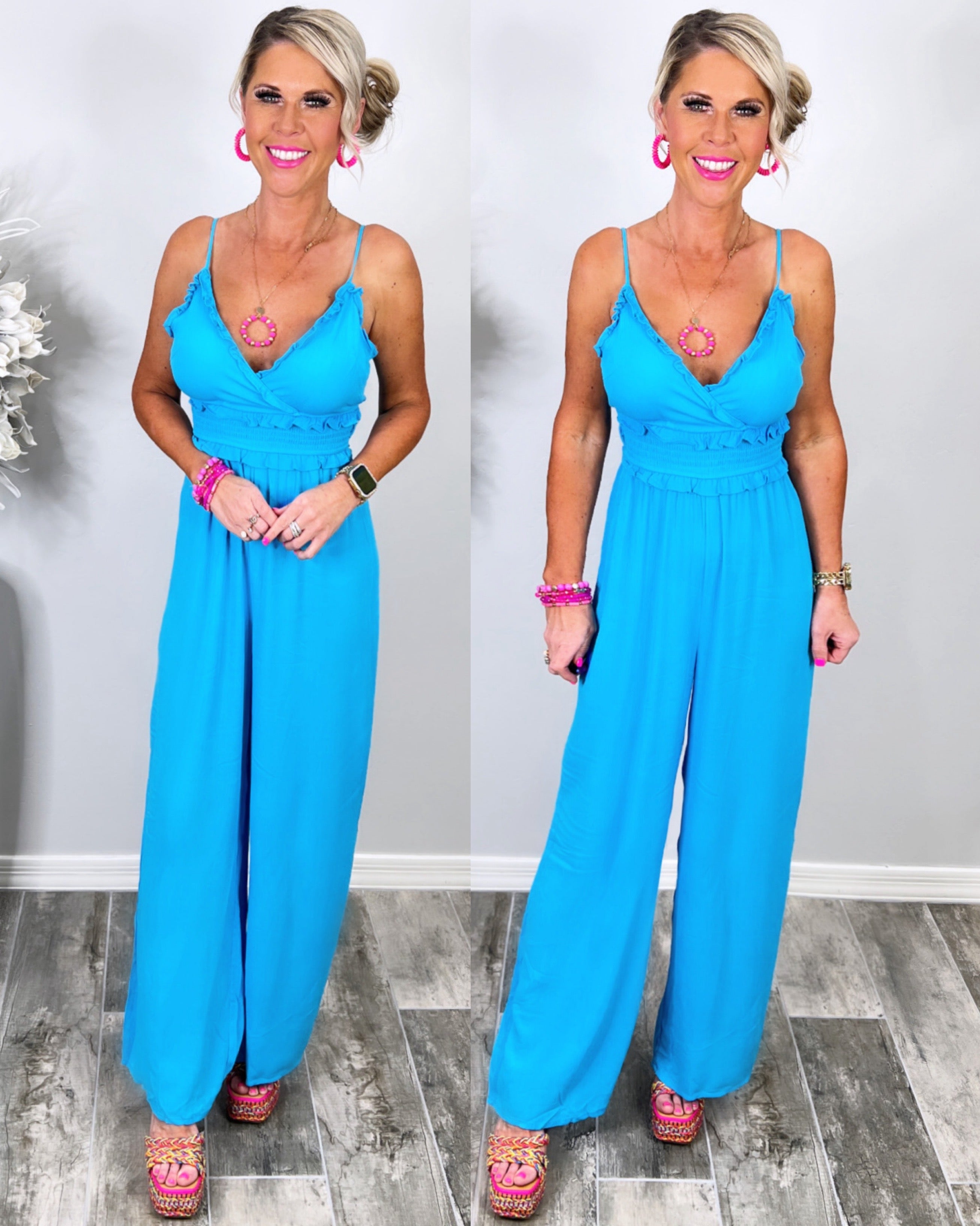 Paradise Haven Jumpsuit - Blue-Dress-privityboutique.com-Privity Boutique, Women’s Fashion Boutique in Mesa, Arizona