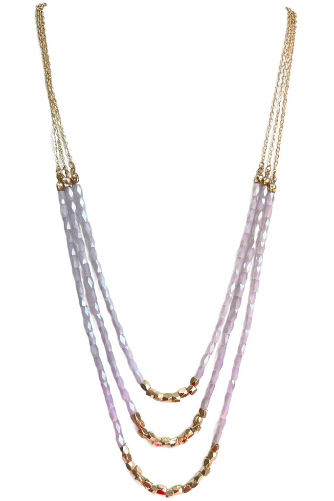 Forever And Always Layered Necklace - Lavender-statement necklace-privityboutique.com-Privity Boutique, Women’s Fashion Boutique in Mesa, Arizona