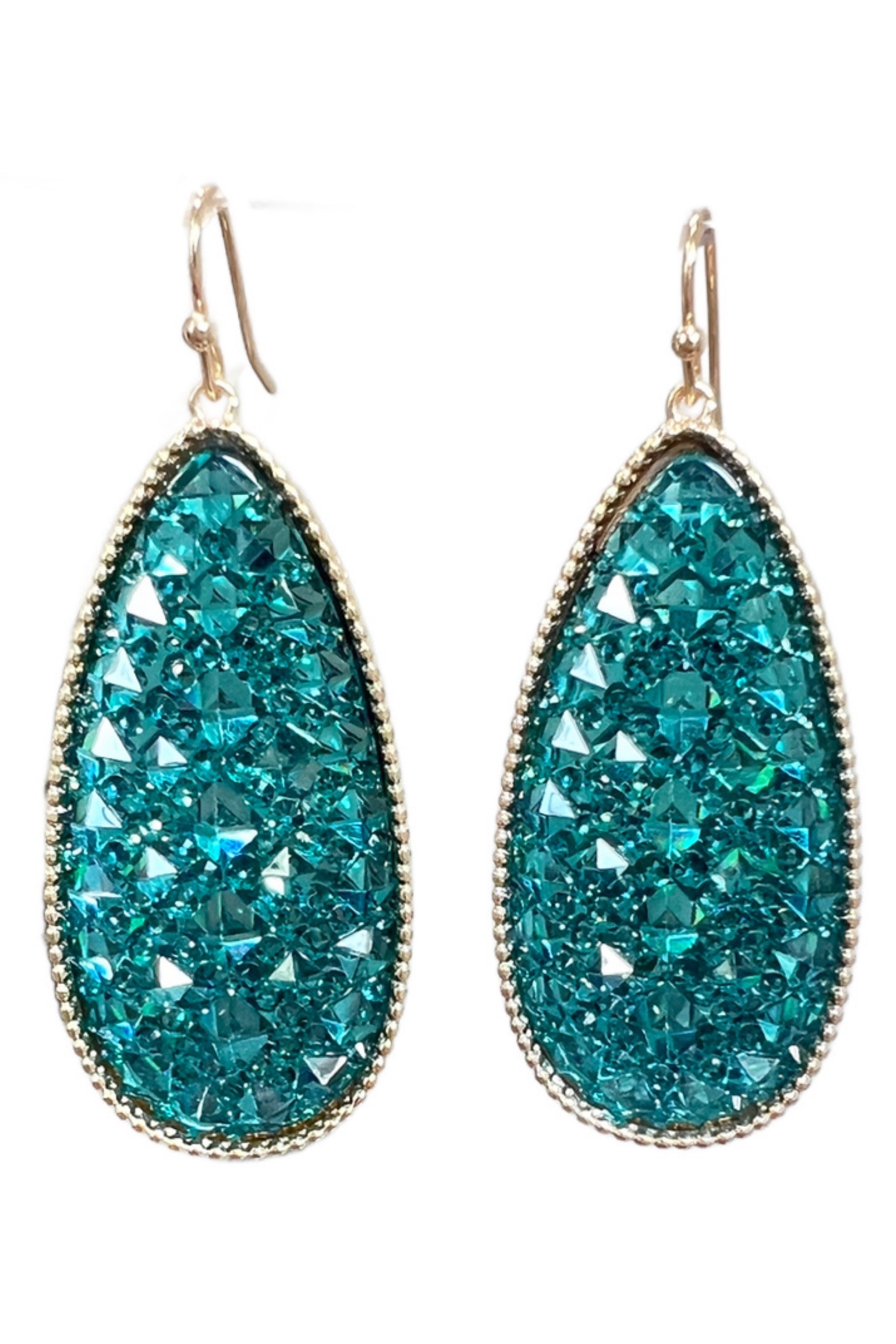 Bold & Exciting Teardrop Druzy Earrings-privityboutique-Privity Boutique, Women’s Fashion Boutique in Mesa, Arizona