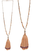 All About The Browns Tassel Necklace-beaded tassel necklace-privityboutique.com-Privity Boutique, Women’s Fashion Boutique in Mesa, Arizona