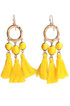 Yellow Tassel Earrings-Earrings-privityboutique-Privity Boutique, Women’s Fashion Boutique in Mesa, Arizona