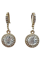 Gold Round Rhinestone Earrings-Earrings-privityboutique-Privity Boutique, Women’s Fashion Boutique in Mesa, Arizona