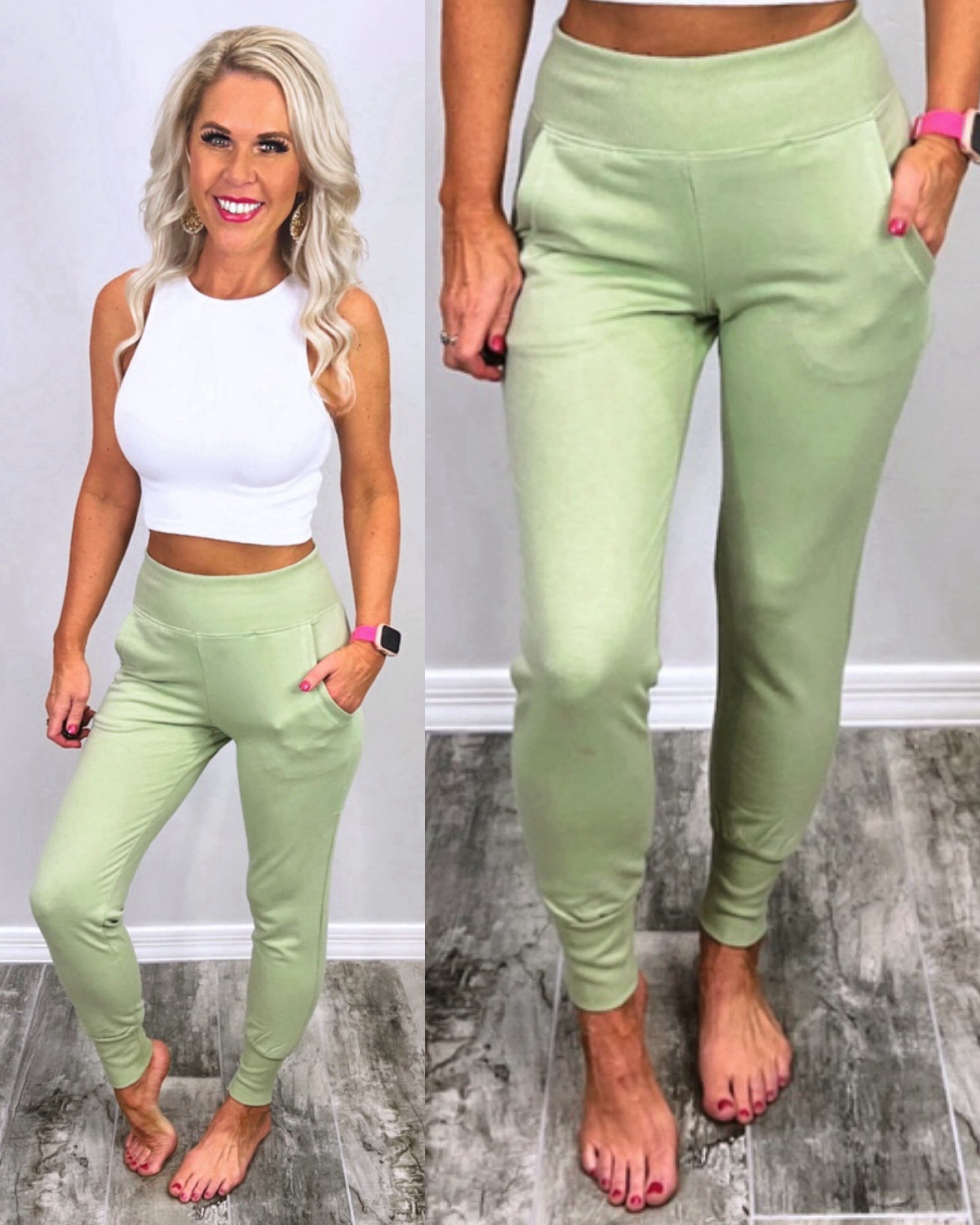 Lounging Around Joggers - Lt. Sage-joggers-privityboutique.com-Privity Boutique, Women’s Fashion Boutique in Mesa, Arizona