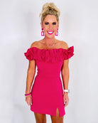 Ruffle On Top Dress - Pink-Dress-privityboutique.com-Privity Boutique, Women’s Fashion Boutique in Mesa, Arizona