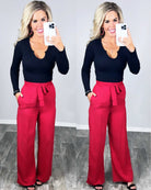 Leave Behind Pants - Red-palazzo-privityboutique.com-Privity Boutique, Women’s Fashion Boutique in Mesa, Arizona