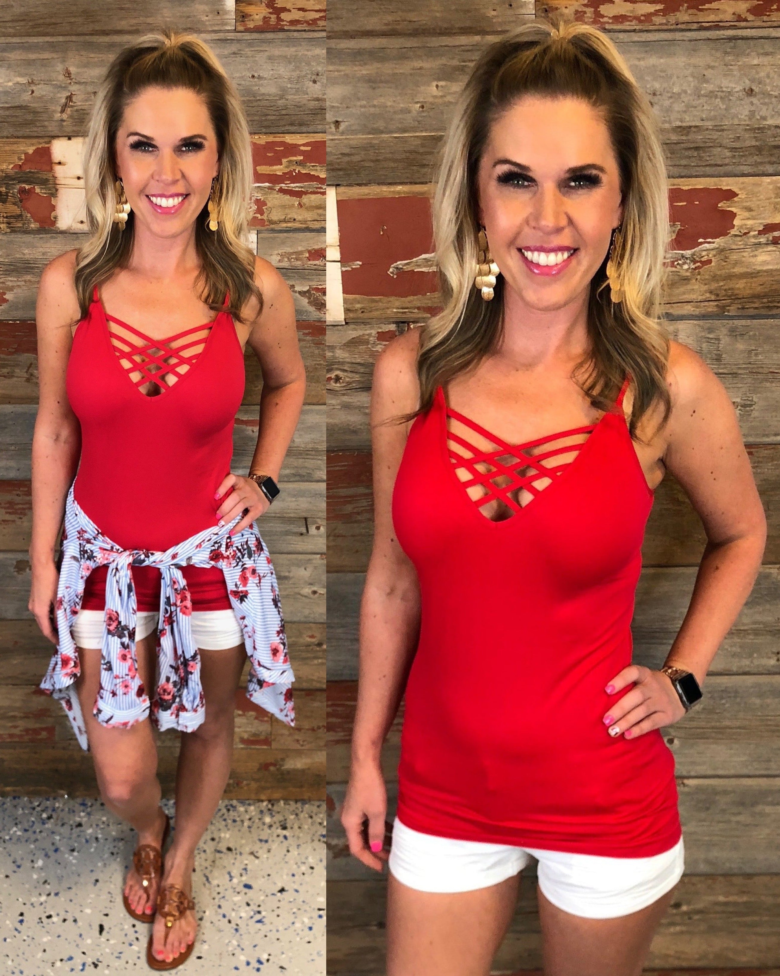 Long Caged Cami: Red-cami-privityboutique-Privity Boutique, Women’s Fashion Boutique in Mesa, Arizona