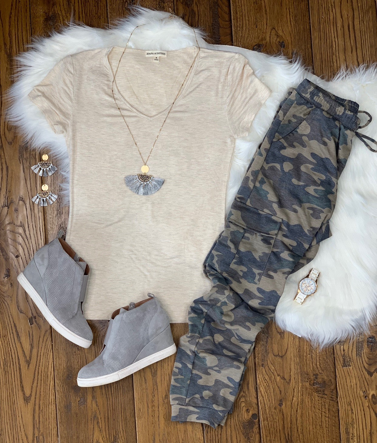 Camo Cargo Joggers: Light-palazzo-privityboutique.com-Privity Boutique, Women’s Fashion Boutique in Mesa, Arizona