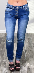 Maci Button Front Distressed Jeans-jeans-privityboutique-Privity Boutique, Women’s Fashion Boutique in Mesa, Arizona