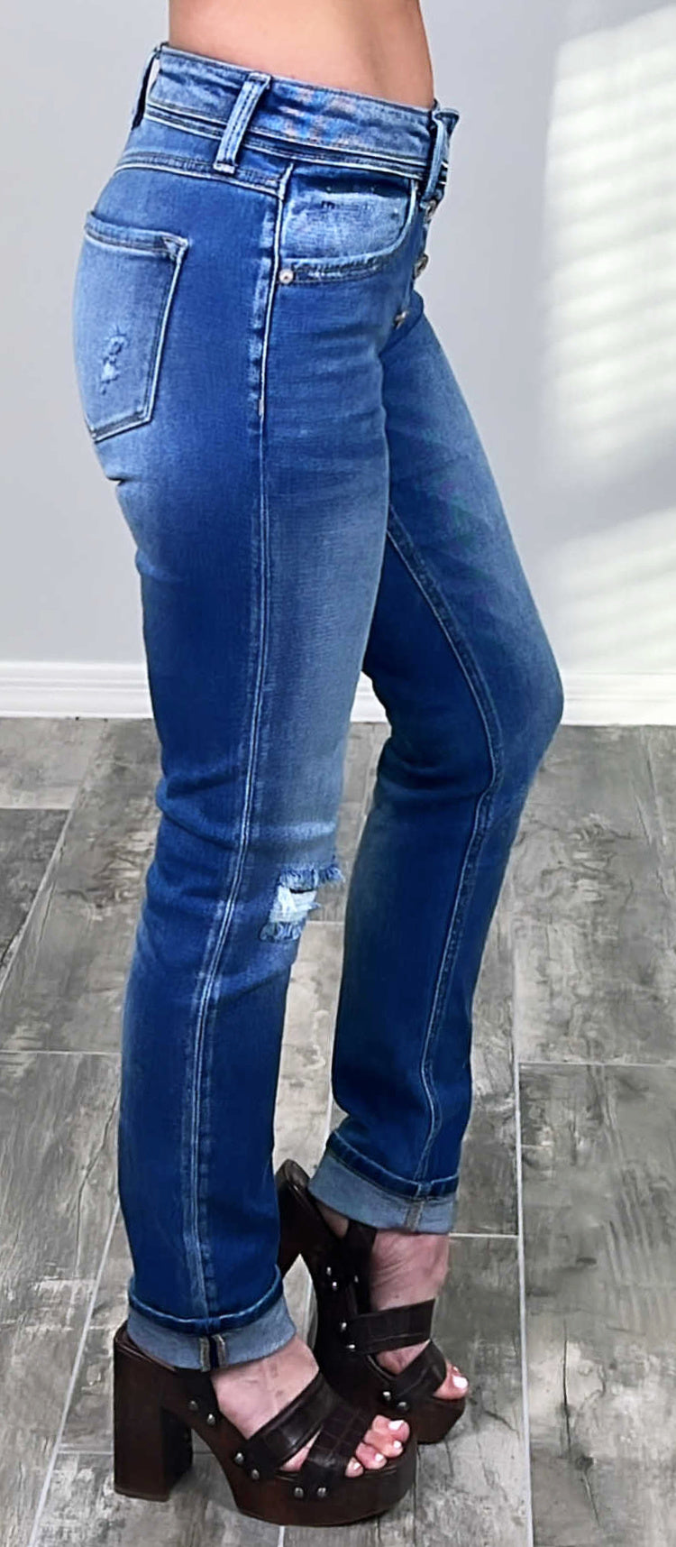 Maci Button Front Distressed Jeans-jeans-privityboutique-Privity Boutique, Women’s Fashion Boutique in Mesa, Arizona