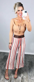 In Good Time Striped Pants - Rust-palazzo-privityboutique.com-Privity Boutique, Women’s Fashion Boutique in Mesa, Arizona