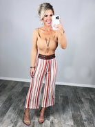 In Good Time Striped Pants - Rust-palazzo-privityboutique.com-Privity Boutique, Women’s Fashion Boutique in Mesa, Arizona