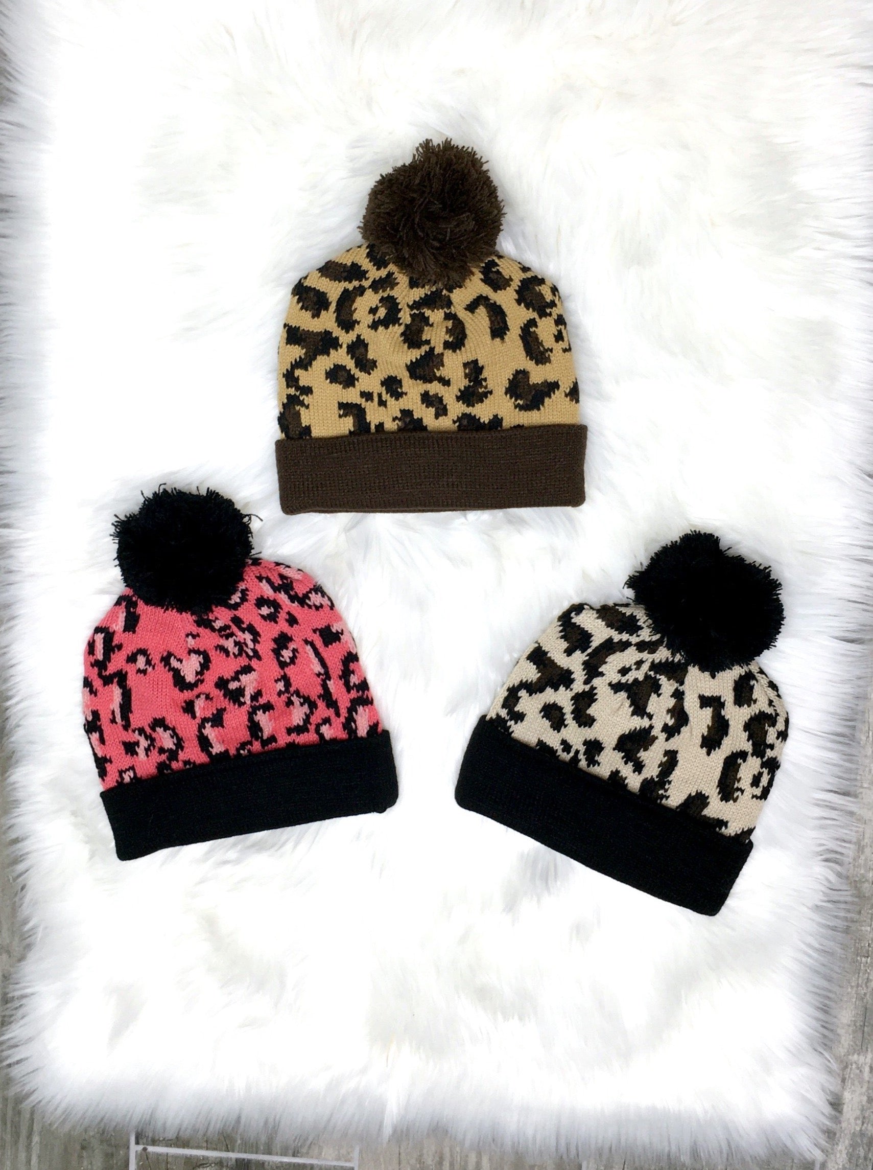 Leopard 2-Tone Beanie - Multiple Colors-privityboutique-Privity Boutique, Women’s Fashion Boutique in Mesa, Arizona