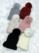 Knit Pom Pom Beanie - Multiple Colors-privityboutique-Privity Boutique, Women’s Fashion Boutique in Mesa, Arizona