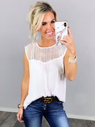 Just Pause White Top-flannel-privityboutique-Privity Boutique, Women’s Fashion Boutique in Mesa, Arizona