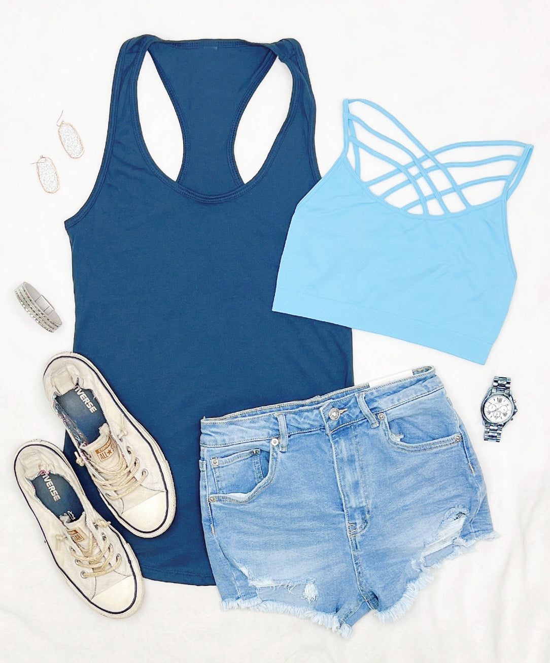 Basic Racerback Tank - Indigo-Top-privityboutique.com-Privity Boutique, Women’s Fashion Boutique in Mesa, Arizona