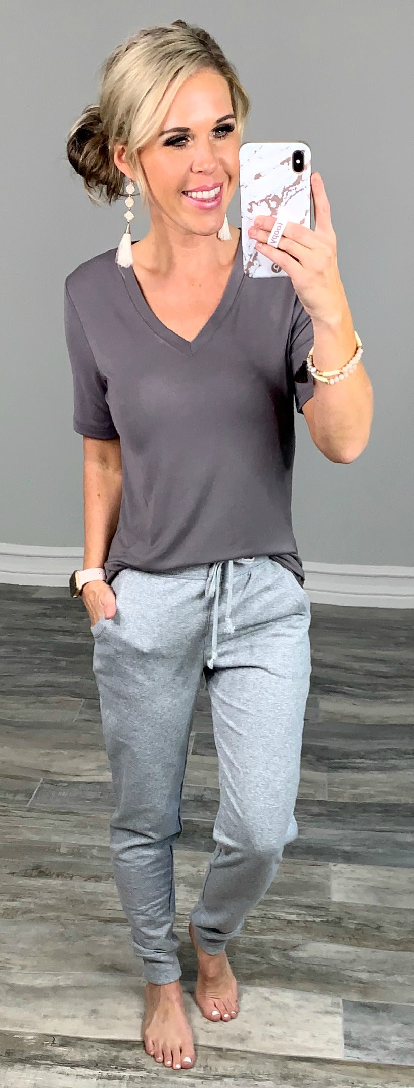 Grey Pocket Joggers-joggers-privityboutique.com-Privity Boutique, Women’s Fashion Boutique in Mesa, Arizona