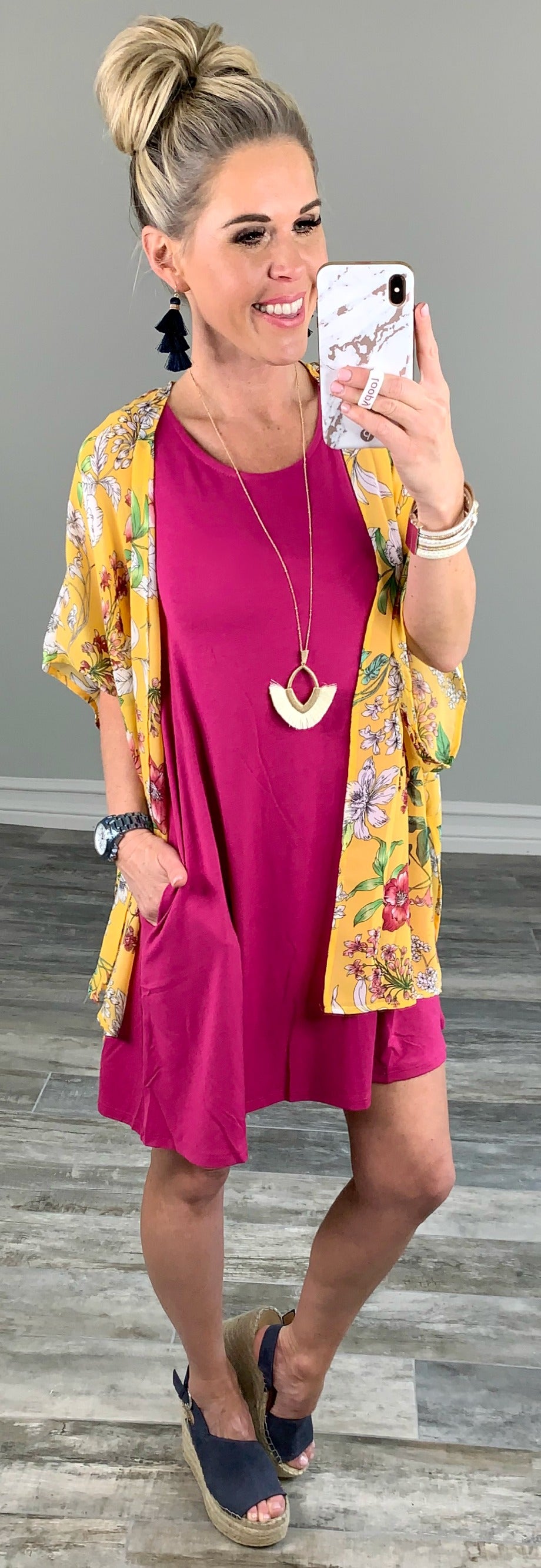 Island Breeze Kimono - Sunflower-kimono-privityboutique-Privity Boutique, Women’s Fashion Boutique in Mesa, Arizona