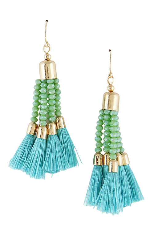 Flaunt it Mint Tassel Earrings-privityboutique-Privity Boutique, Women’s Fashion Boutique in Mesa, Arizona