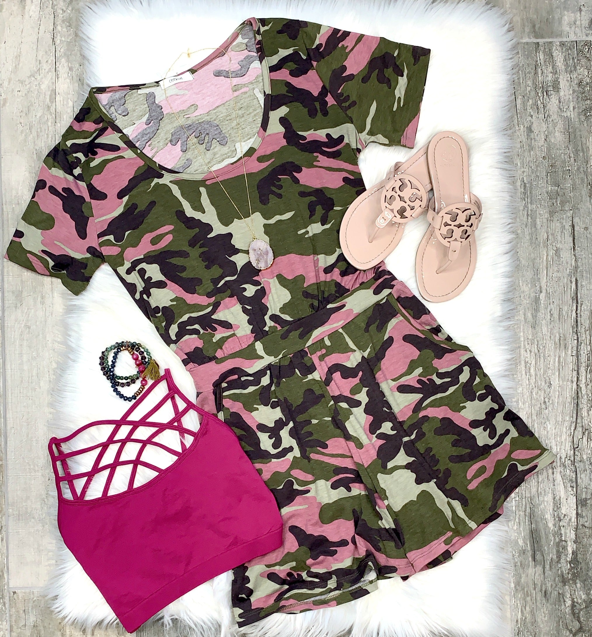 On the Hunt for Love Camo Romper-romper-privityboutique.com-Privity Boutique, Women’s Fashion Boutique in Mesa, Arizona