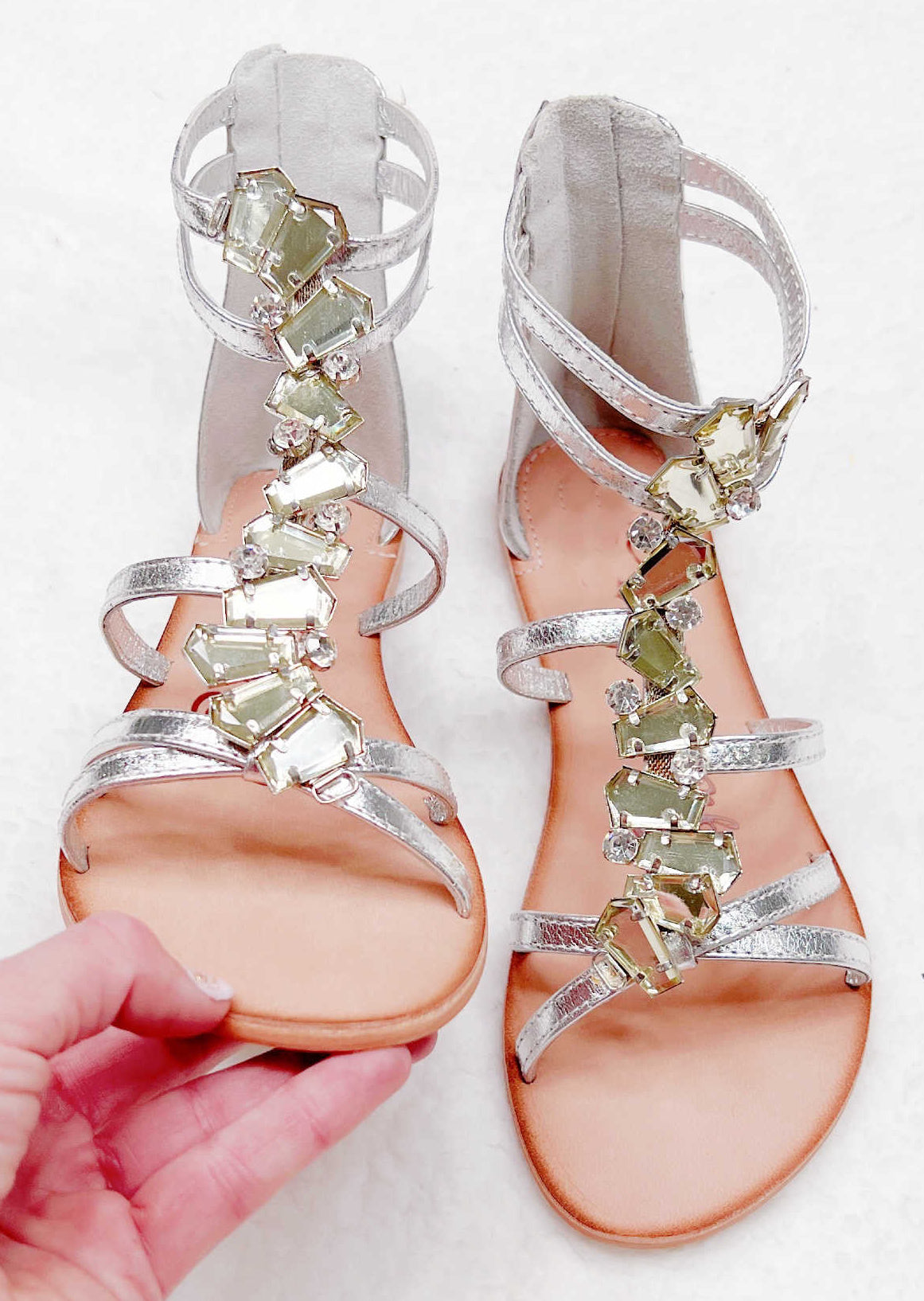 Darla Crystal Embellished Sandal: Silver-sandals-privityboutique.com-Privity Boutique, Women’s Fashion Boutique in Mesa, Arizona