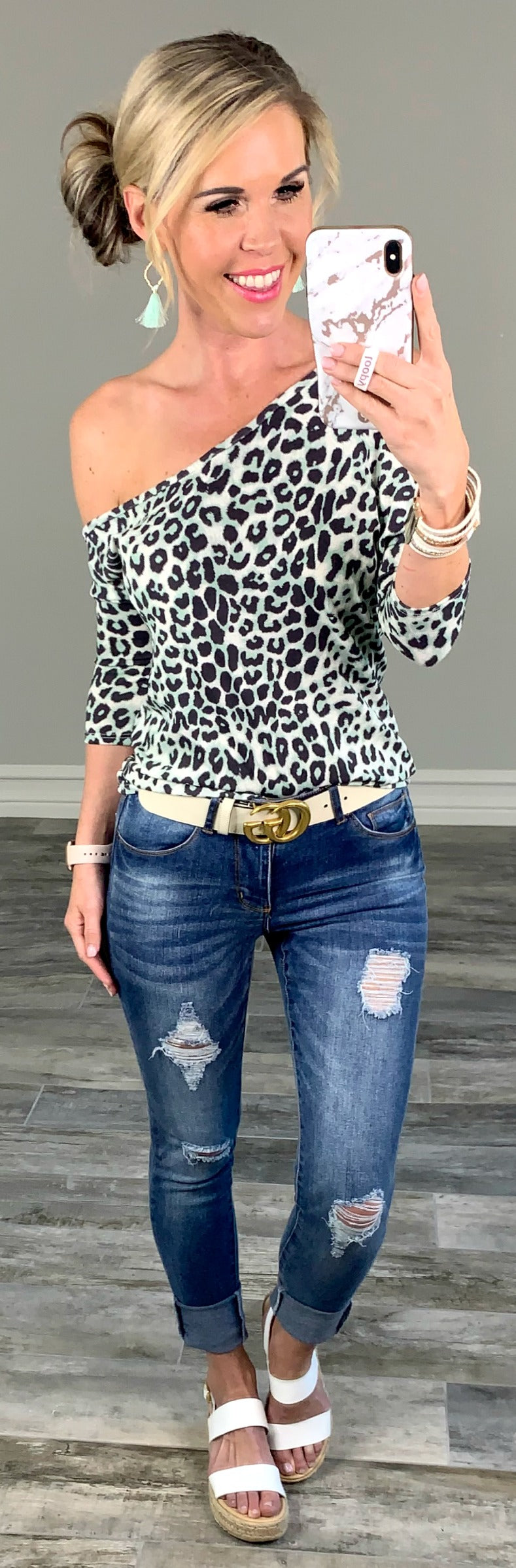 Leopard Cold Shoulder Top-Top-privityboutique-Privity Boutique, Women’s Fashion Boutique in Mesa, Arizona