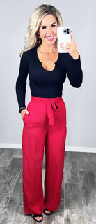 Leave Behind Pants - Red-palazzo-privityboutique.com-Privity Boutique, Women’s Fashion Boutique in Mesa, Arizona