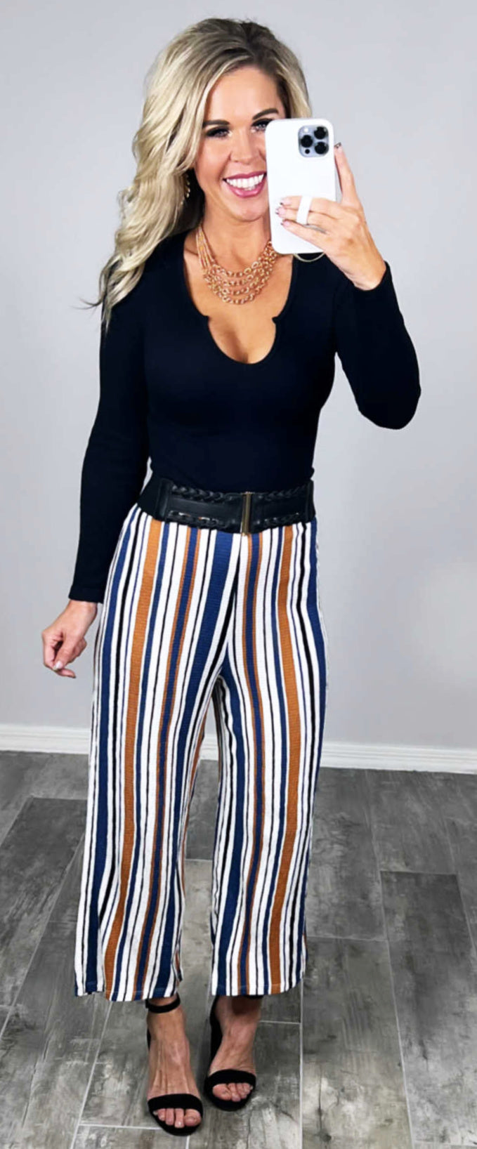 In Good Time Striped Pants - Blue-palazzo-privityboutique.com-Privity Boutique, Women’s Fashion Boutique in Mesa, Arizona