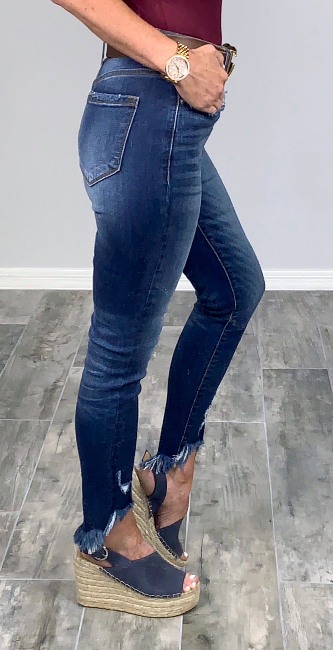 Kan Can Ashley Raw Hem Jeans-jeans-privityboutique-Privity Boutique, Women’s Fashion Boutique in Mesa, Arizona