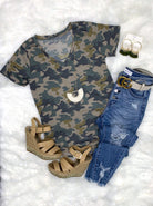 Casual in Camo Top - Light-Top-privityboutique.com-Privity Boutique, Women’s Fashion Boutique in Mesa, Arizona