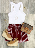 Take Notes Shorts - Burgundy-Dress-privityboutique.com-Privity Boutique, Women’s Fashion Boutique in Mesa, Arizona