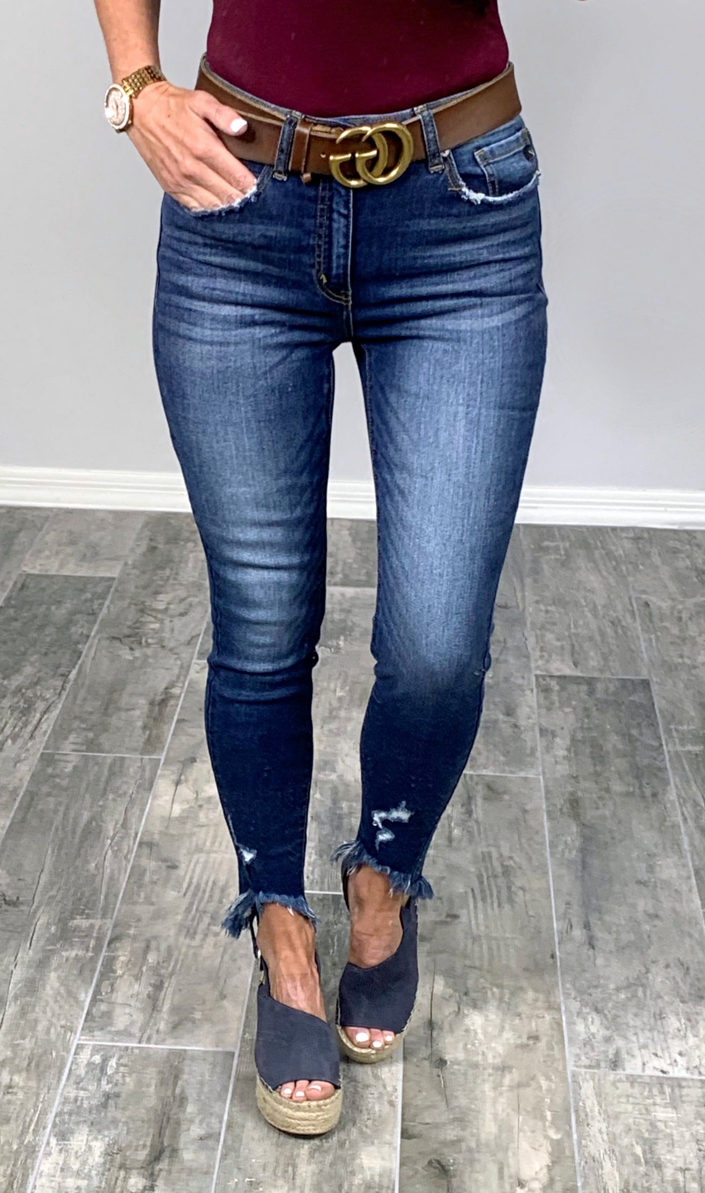 Kan Can Ashley Raw Hem Jeans-jeans-privityboutique-Privity Boutique, Women’s Fashion Boutique in Mesa, Arizona