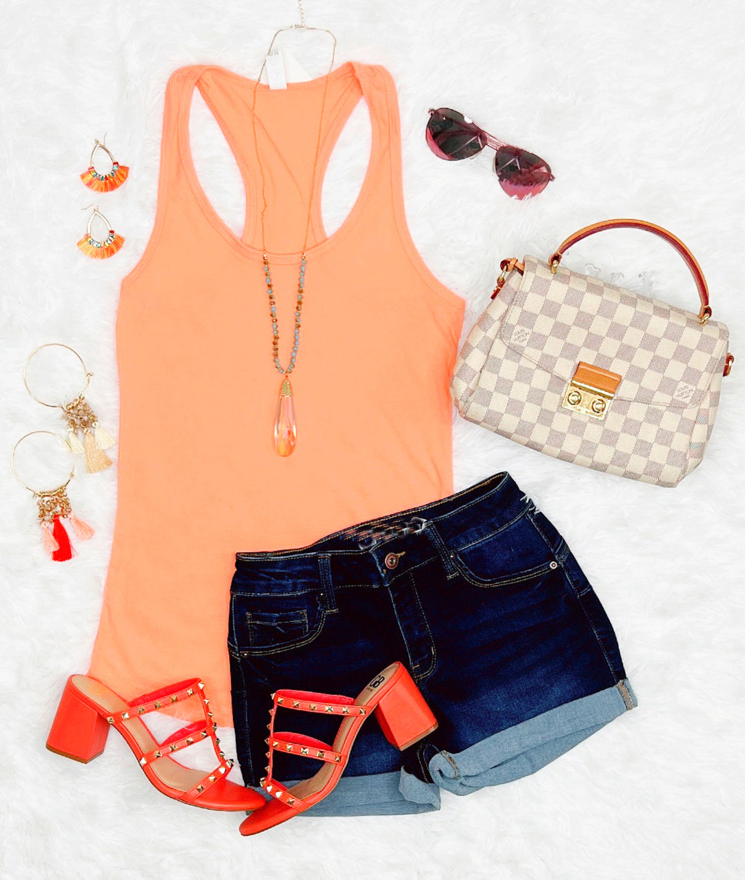 Basic Racerback Tank - Peach-Top-privityboutique.com-Privity Boutique, Women’s Fashion Boutique in Mesa, Arizona