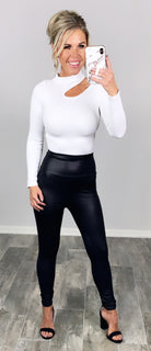 High Waist Faux Leather Leggings-Leggings-privityboutique-Privity Boutique, Women’s Fashion Boutique in Mesa, Arizona