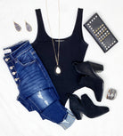 Ready For Anything Bodysuit - Black-Top-privityboutique.com-Privity Boutique, Women’s Fashion Boutique in Mesa, Arizona