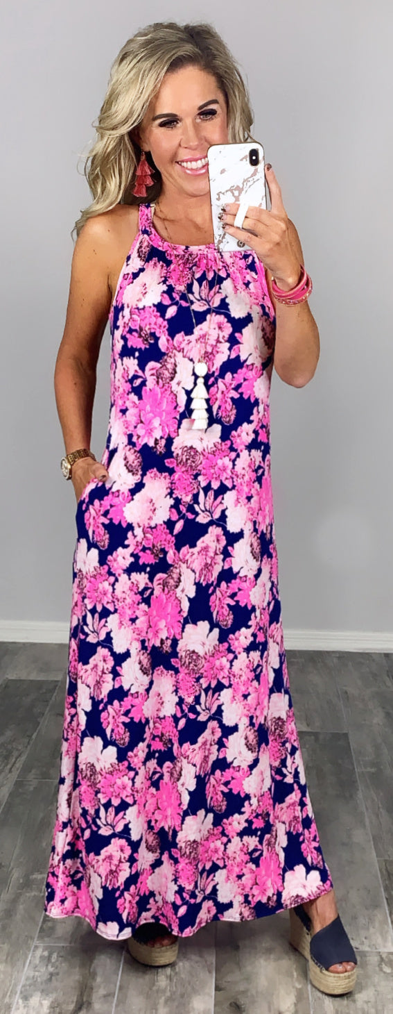 Bright Floral Maxi Dress-Dress-privityboutique.com-Privity Boutique, Women’s Fashion Boutique in Mesa, Arizona