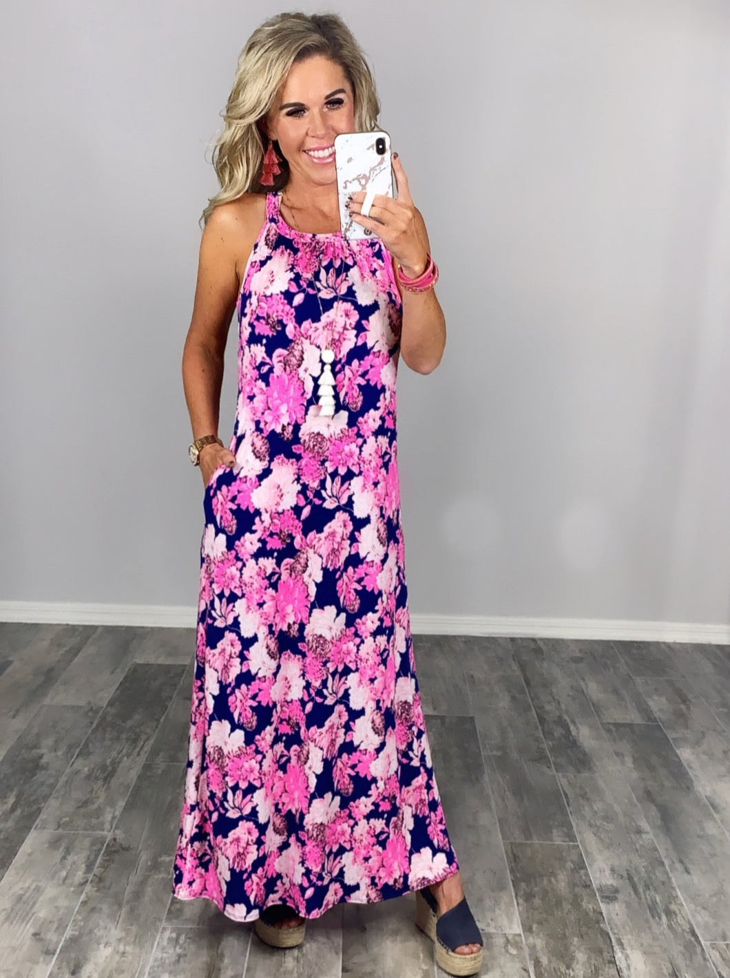 Bright Floral Maxi Dress-Dress-privityboutique.com-Privity Boutique, Women’s Fashion Boutique in Mesa, Arizona